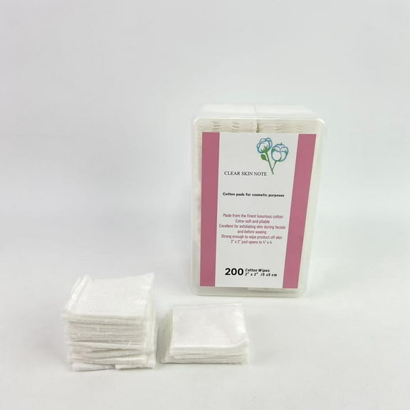 CLEAR SKIN NOTE Cotton pads for cosmetic purposes,100% Premium Cotton (360 Count)  - Lint-Free, Ultra Soft & Absorbent 3-Layer Cotton Pads for Face and Makeup Removal