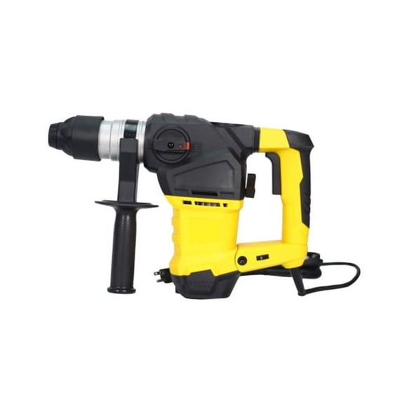 CLEARANCE! 1-1/4 Inch SDS-Plus 13 Amp Rotary Hammer Drill Heavy Duty, Safety Clutch 3 Functions with Vibration Control,Including Grease, Flat Chisels, Point Chisels and 3 Drill Bits