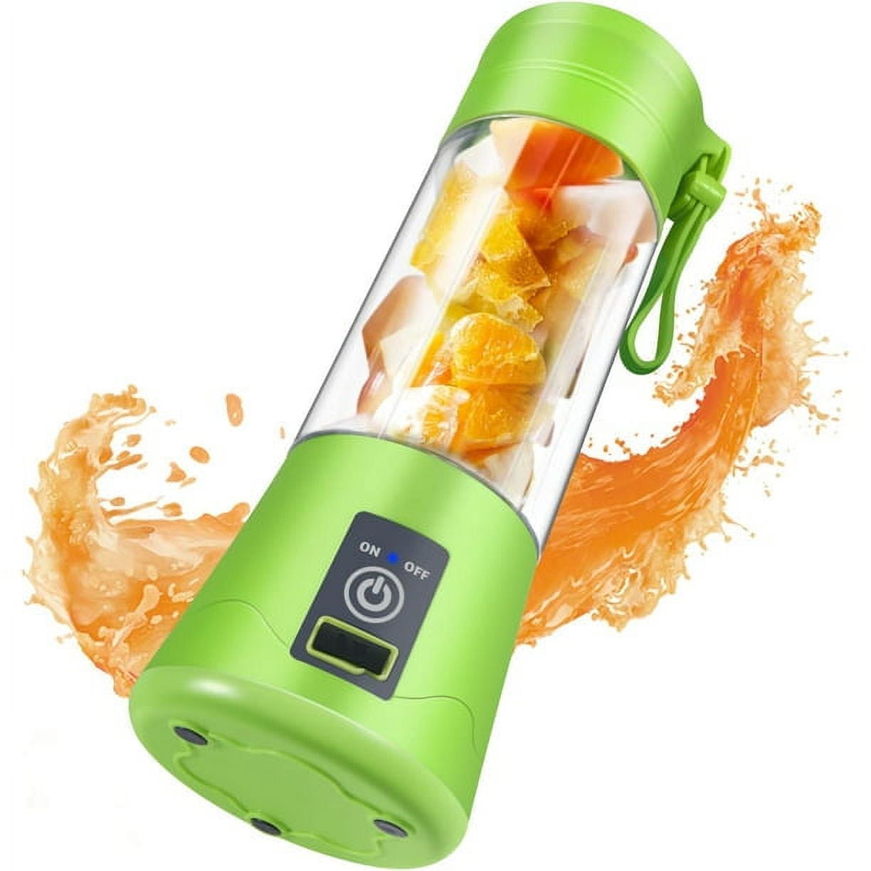 300ML Blend Now Portable Cordless Blender, USB rechargeable, 16 oz. jar with travel lid, aqua