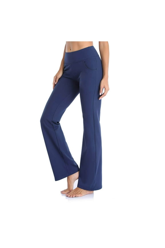 Yoga Pants Women Shapewear Tummy Control High Waist for Pilates Leg Flared Leggings Pants Leggings for Women Workout Leggings for Women Blue M