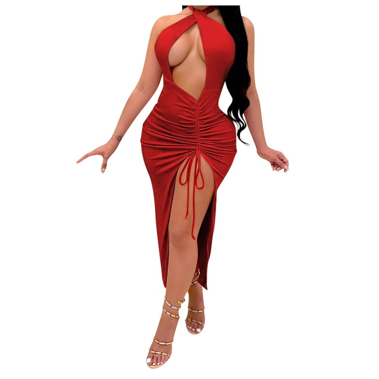 Ladies backless dress cheap