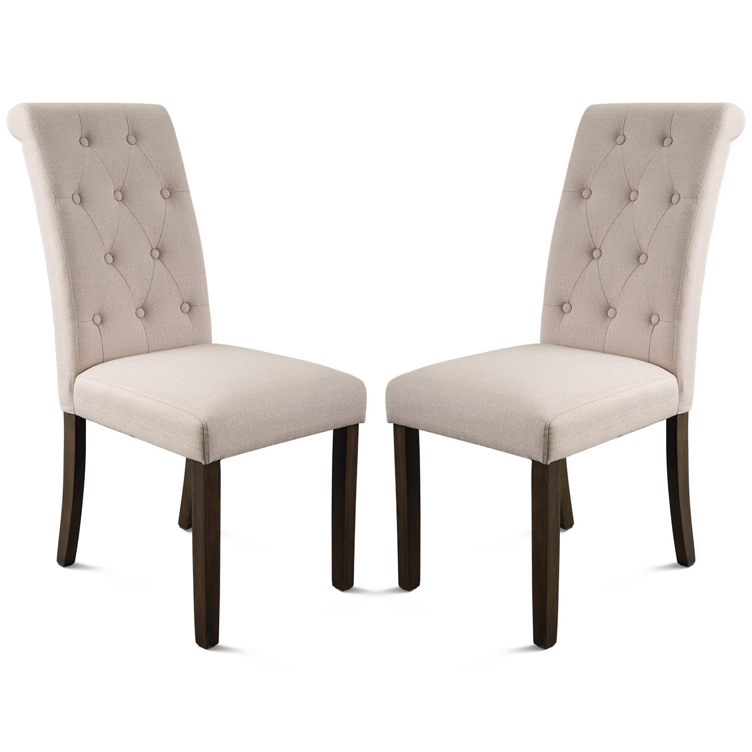 Beige high back dining chairs sale