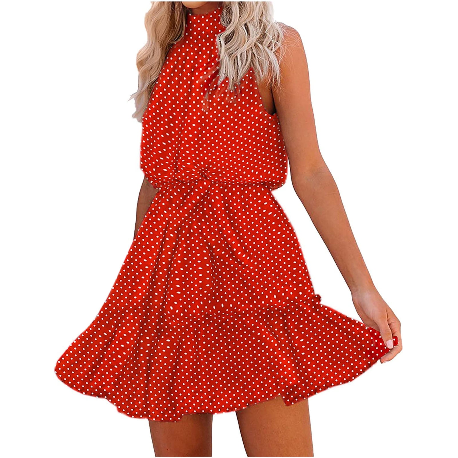 Plus Size Summer Dress Floral Print Ruffled Neckline,Womens Summer Clearance  Clothing,0.01 Cent Items only,wharehouseopenbox Deals,Lightning Sales Today  Deals Prime Clearance,Deals