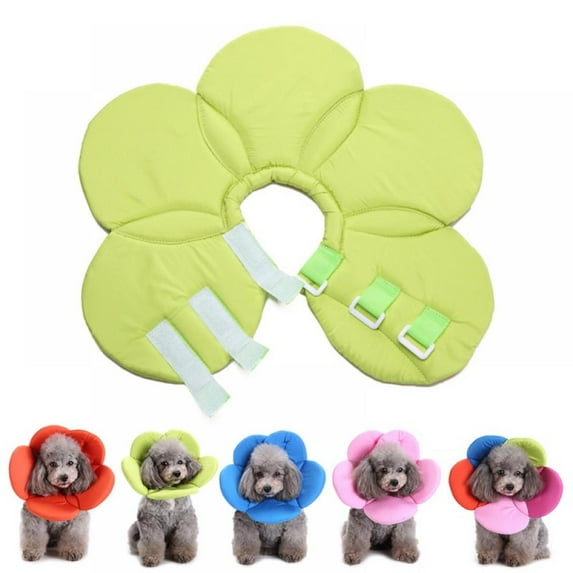 CLEARANCE!Factory Price Pet Cat Dog Flower Neck Collar Anti Bite Beauty Adjustable Protector Cover Ring
