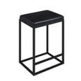 thumbnail image 1 of CLEARANCE! Faux Leather Bar Stools Riley Indoor Black Metal Faux Leather Bar Stools 2PACKS, 1 of 6
