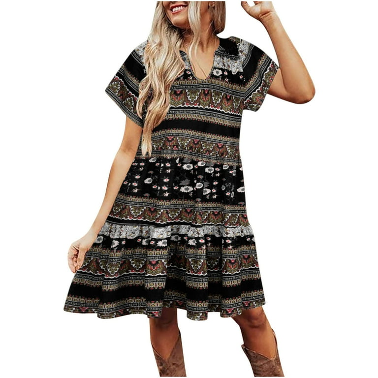 Knee length flowy dress hot sale