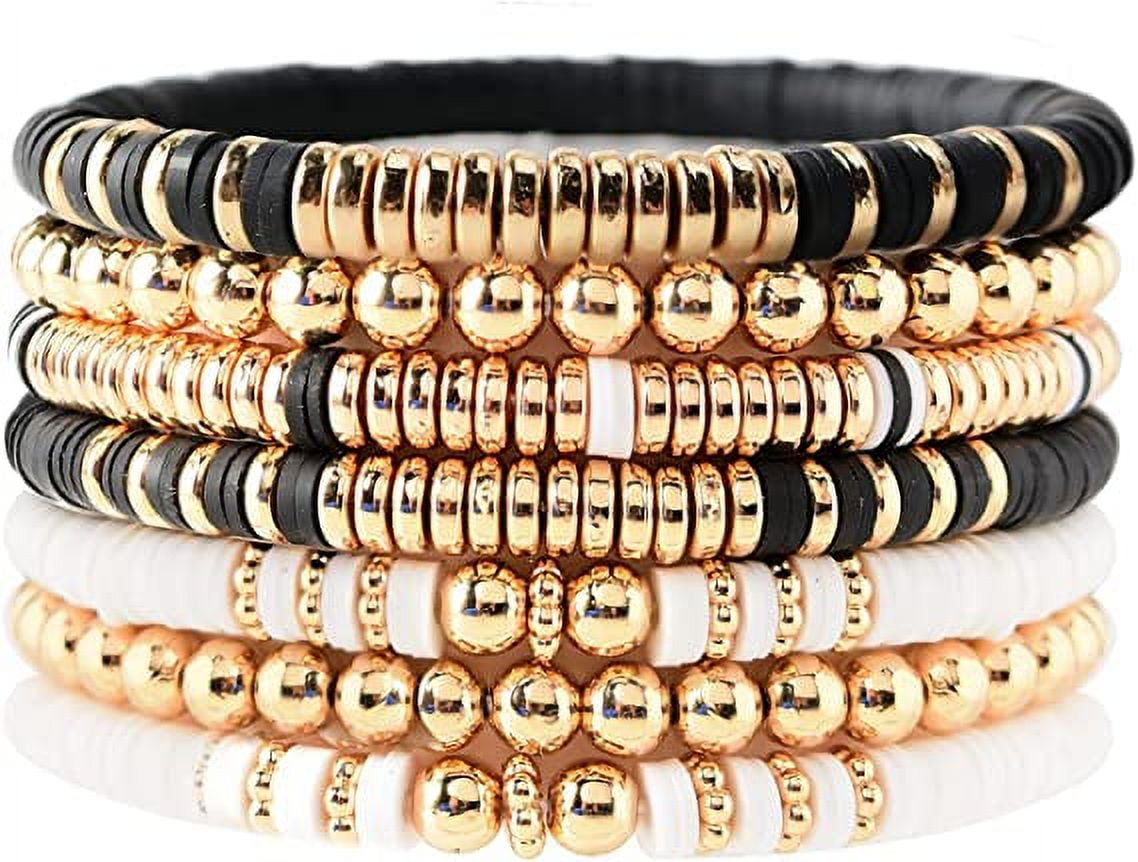 CLEARANCE Heishi Clay Bead Bracelets for Women Bohemian Stackable
