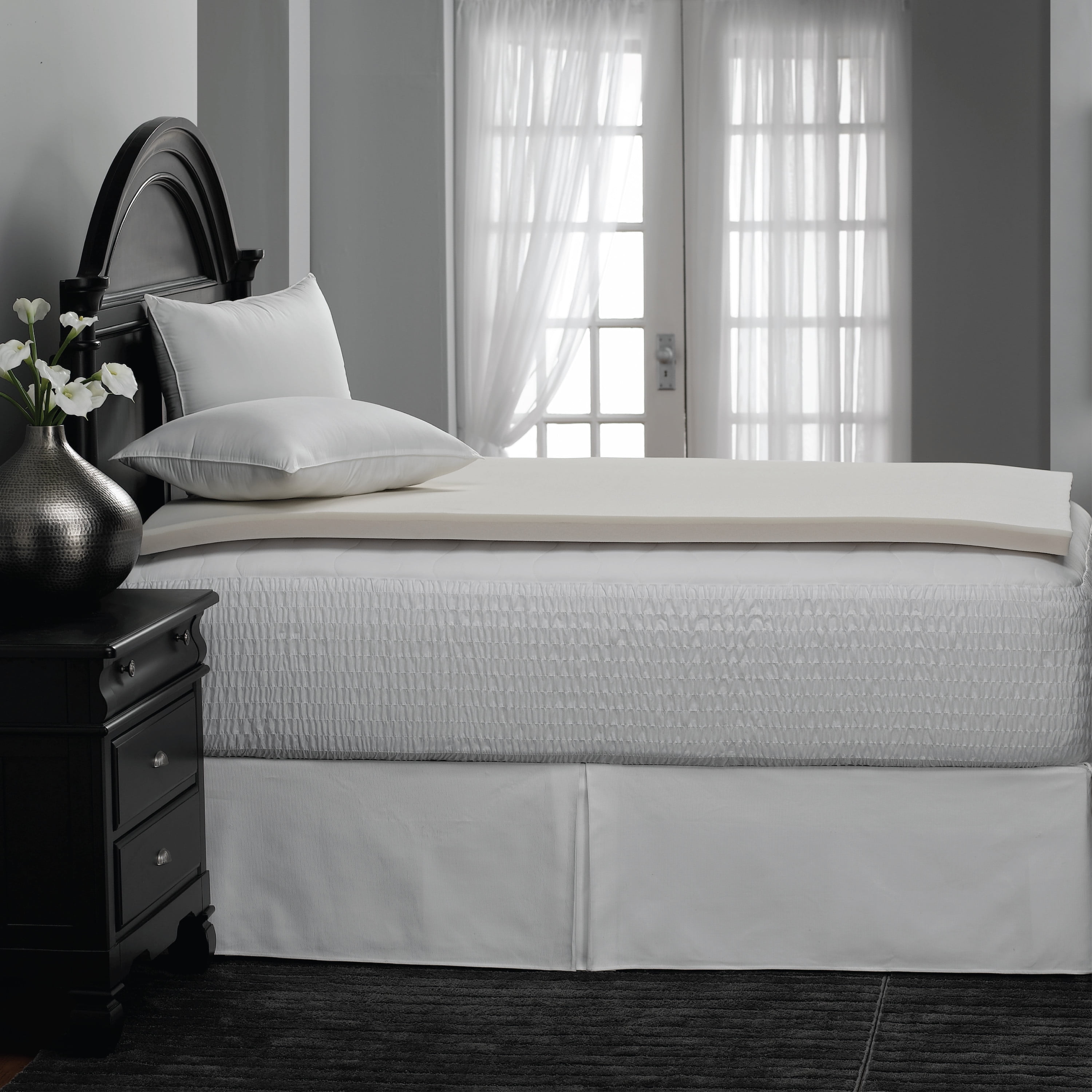 Mainstays 1.5” 7-Zone Memory Foam Mattress Topper, Queen