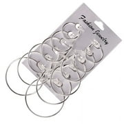 DEEPABLAZE CLEARANCE! New Vintage Silver Rose Gold Multiple Dangle Big Circle Hoop Earrings for Women Jewelry Steampunk Ear Clip