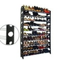 thumbnail image 1 of CLEARANCE SALE 10-Tier 50-Pair-of-shoes Adjustable Steel & Plastic Shoe Rack Black & Silver, 1 of 6