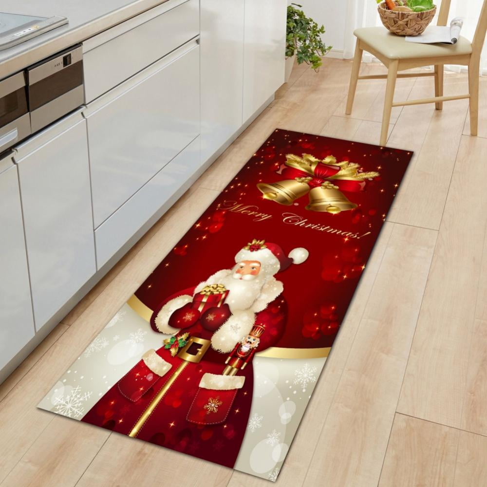 CLEARANCE!!Home Decoration Carpet Christmas Rug NonSlip Rubber Backing Carpet Merry Christmas