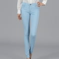 thumbnail image 1 of S TODAY PRIME!! Toonshare Solid Cargo Pants Trousers Women's Candy Pencil Pants Colorful Feet Denim Pants Light Blue 33, 1 of 3
