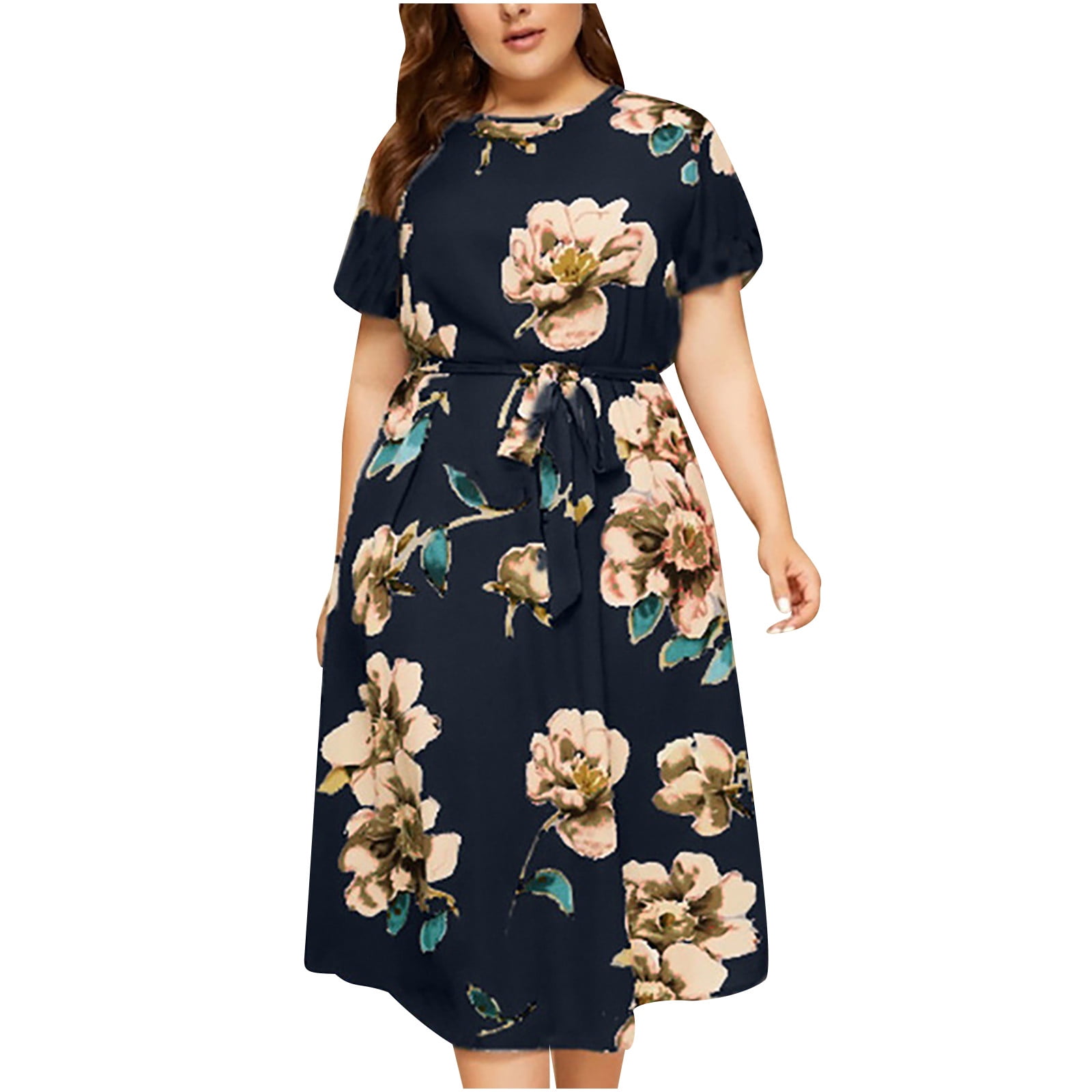 Floral Print Chiffon Sundress for Women Loose Nigeria Ubuy