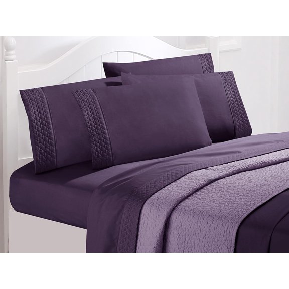 Super Soft 1500 Series Sheet set, Queen, Purple