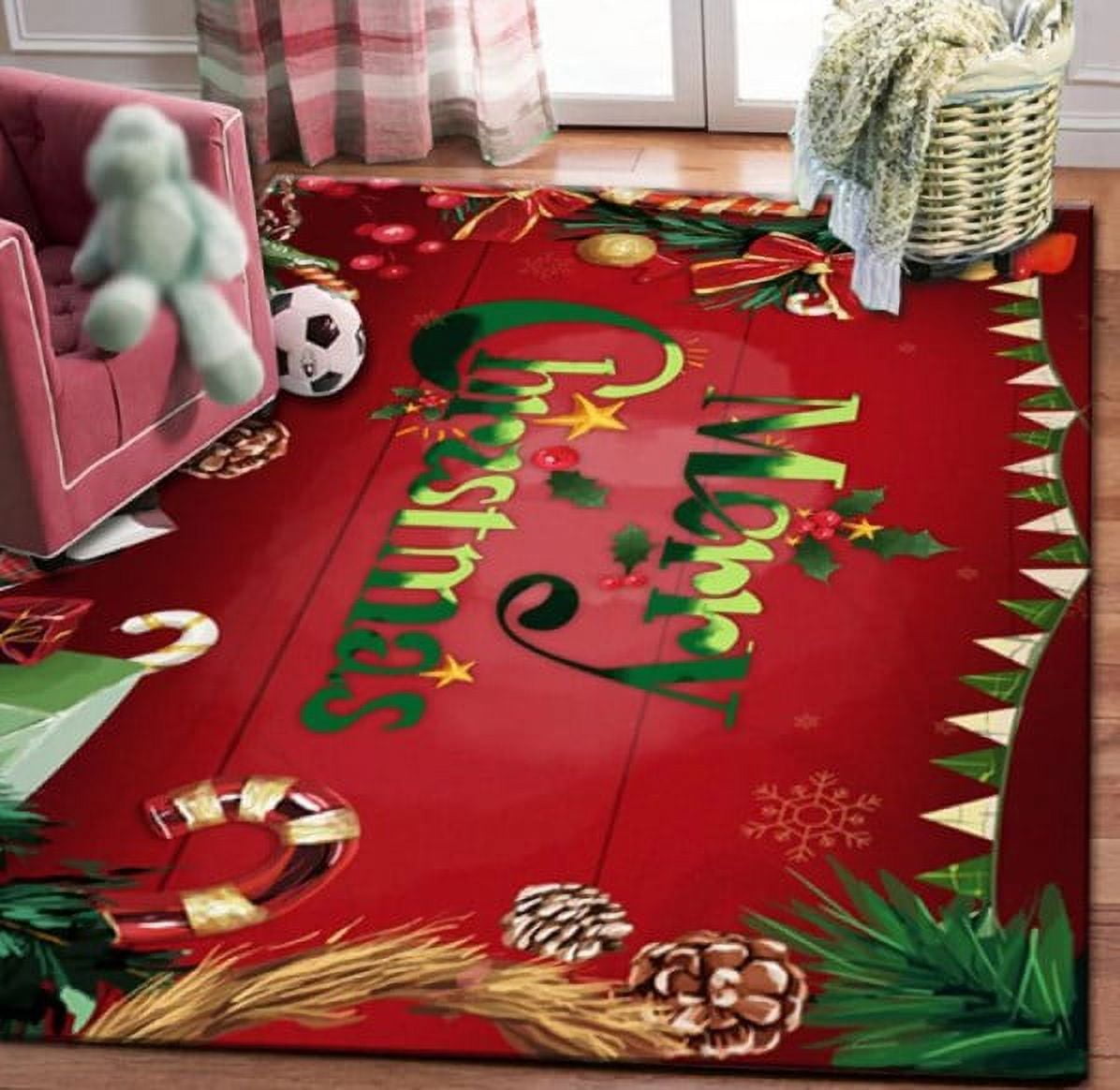 CLEARANCESweetCandy Christmas Carpet Christmas Decorative Rug for