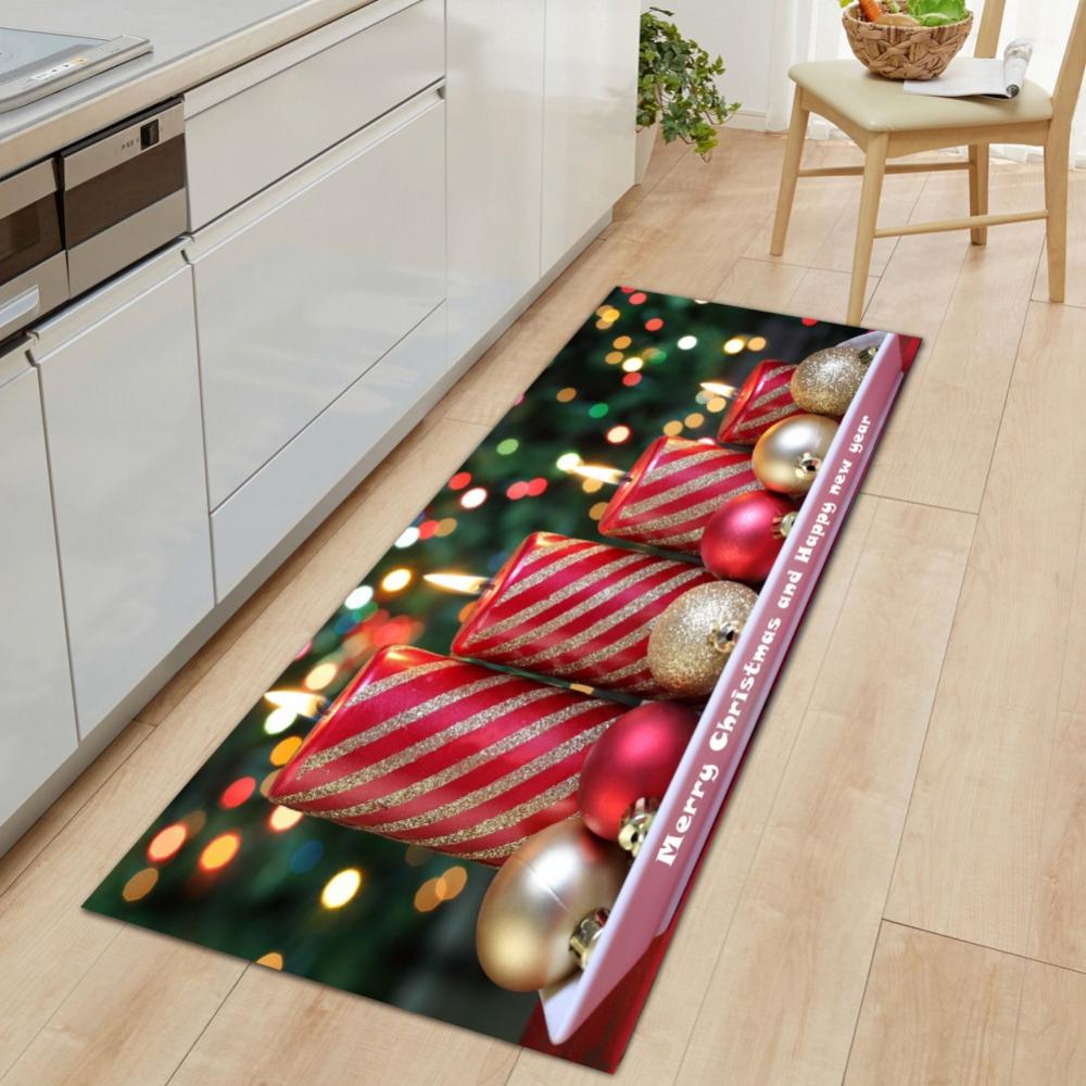 CLEARANCESweetCandy Christmas Carpet Christmas Rug NonSlip Rubber Backing Carpet Merry