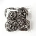 thumbnail image 1 of CLEARANCE UNDER $10 Stainless Steel Wire Metal Pot Scrubber For Kitchen Clean 4Pcs, 1 of 6