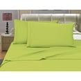 thumbnail image 1 of 1500 Series 4-Piece Bed Sheet Sets, Deep Pockets - Wrinkle Free & Fade Resistant California King, Lime, 1 of 5