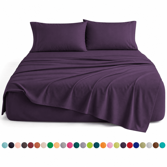 Elegant Comfort 4-Piece Microfiber Bed Sheet Set - Soft Breathable Cooling Hotel Sheets, Deep