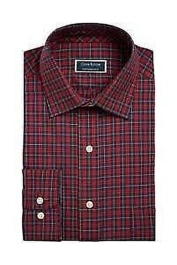 CLEARENCE Club Room Men's Performance Cotton Variety Colors (34/35,Slim Fit,Red/Navy1,18 1/2)
