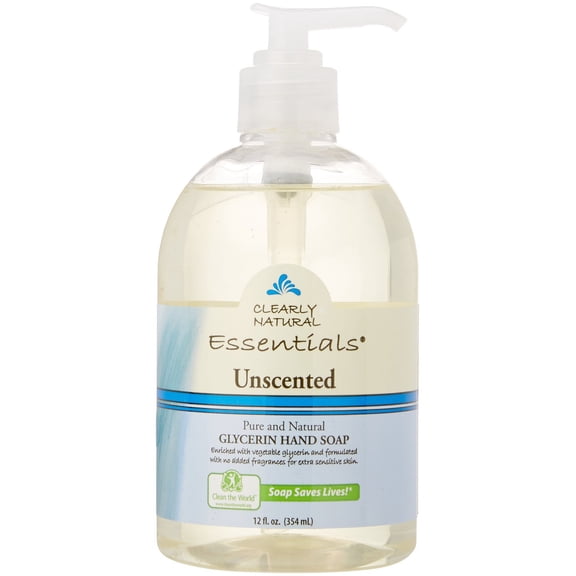 CLEARLY NATURAL Hand Soap Liquid Glycol Unscented, 12 Ounce C51