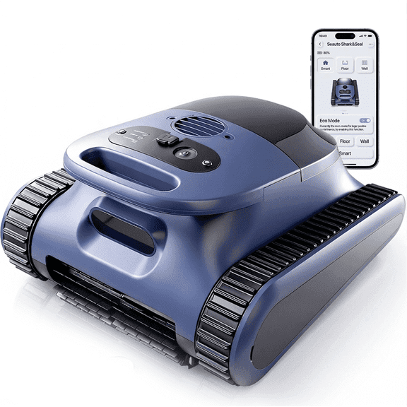 GNYEYR STA30 Cordless Robotic Pool Cleaner , Smart Pool Vacuum with Wall Climbing, Waterline Cleaning, Sonar Navigation, App Control, 3 Cleaning Modes, Self-Parking, Up to 2150 Sq