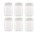 CLEARVIEW 1 Quart Plastic Jar 6 Pack Containers and Organization