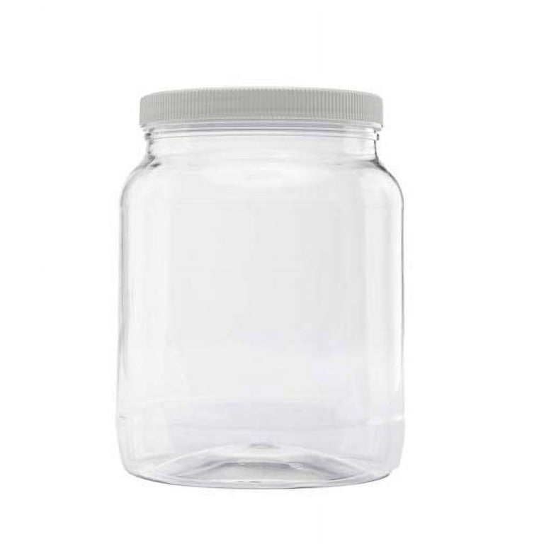 RW Base 2 Ounce Glass Storage Jar, 10 Clear Finish Glass Herb Jar - FDA-Approved, Dishwashable, Clear Glass Kitchen Glass Canister, Refillable, Cork L
