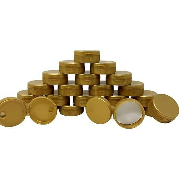 CLEARVIEW CONTAINERS Honey Bear Replacement Lids (38mm Gold Flip Top Lid - 24 Pack)