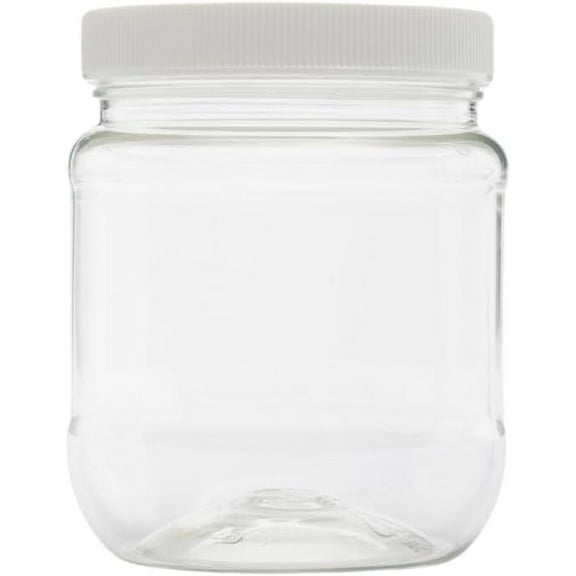 CLEARVIEW CONTAINERS Multi-Pack (12 Oz Round Jar White Lid 24 pack)