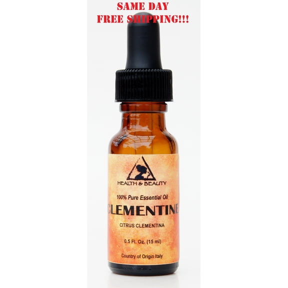 CLEMENTINE ESSENTIAL OIL AROMATHERAPY NATURAL 100% PURE GLASS DROPP 0.5 OZ 15 ML