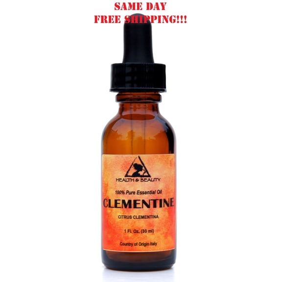 CLEMENTINE ESSENTIAL OIL AROMATHERAPY NATURAL 100% PURE GLASS DROPPER 1 OZ 30 ML