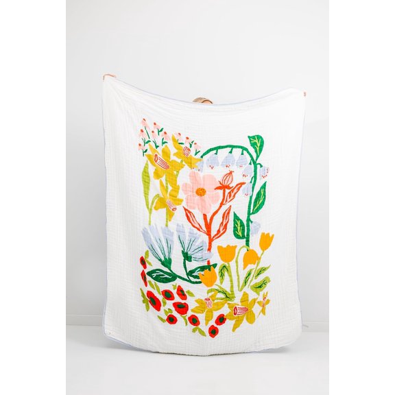 CLEMENTINE KIDS Twin Muslin Throw Blanket (Cottage Garden)
