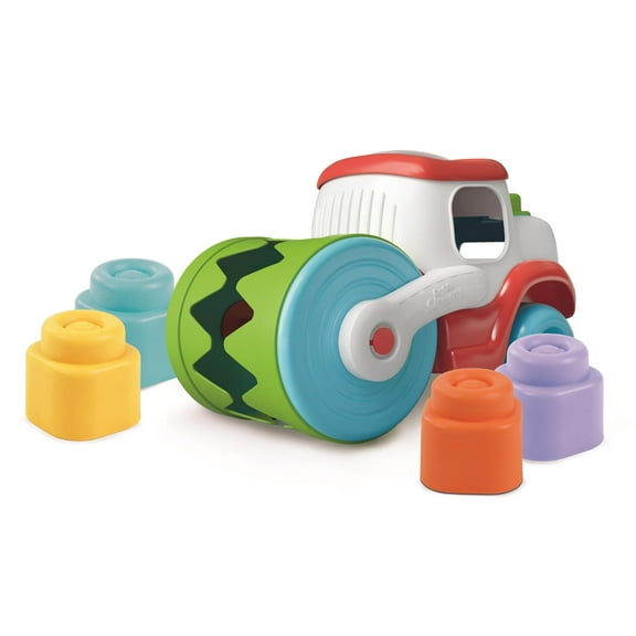 Clementoni Sensory Steamroller Brick Eater Roller with 6 Clemmy Blocks, for Toddlers 6-36 Months, 17495