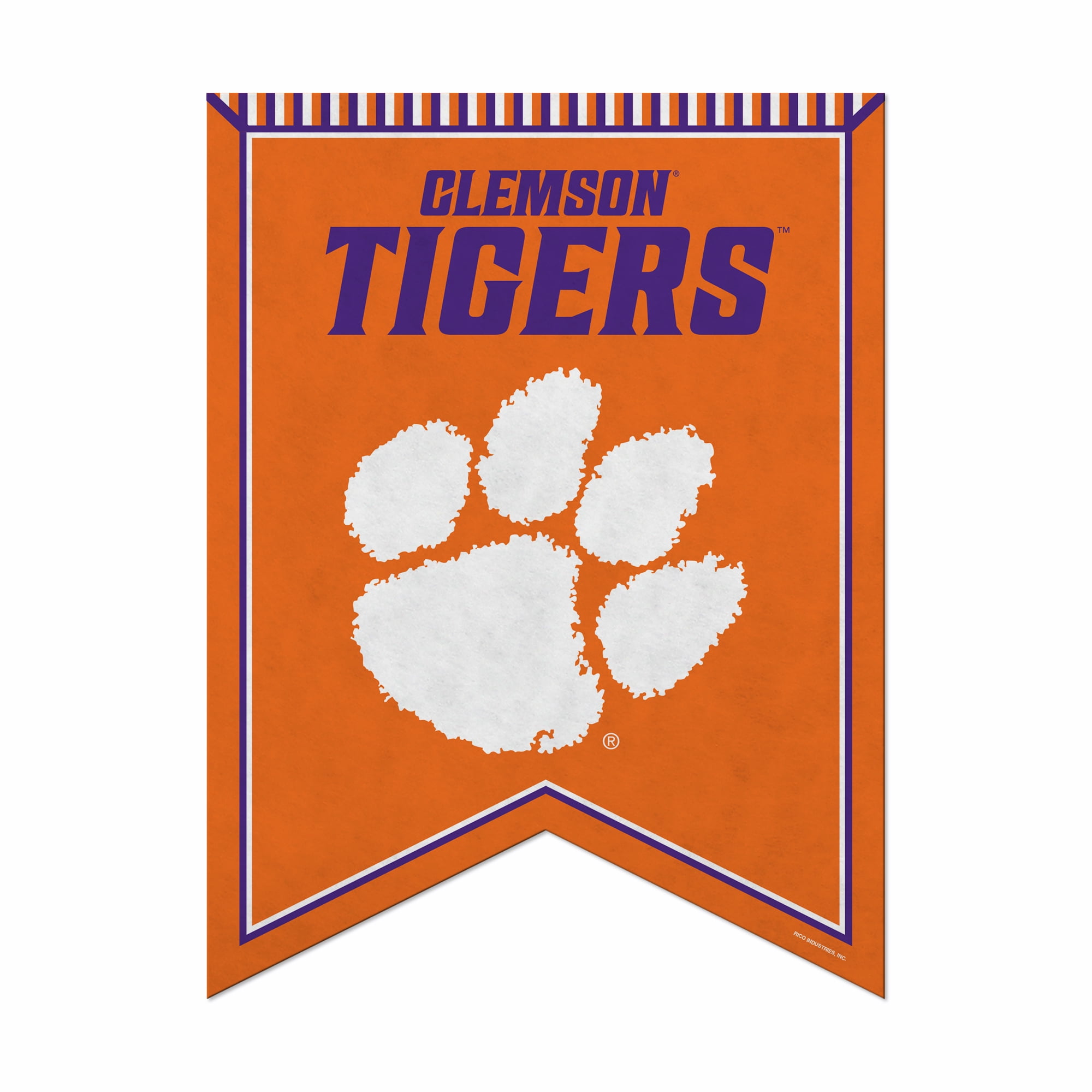 Rico Industries NCAA Clemson Tigers Primary Shape Cut Pennant