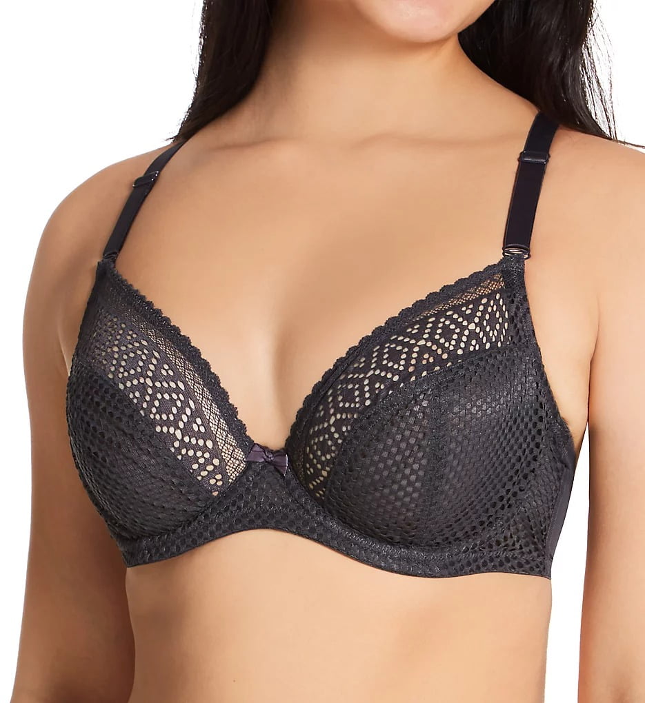 CLEO BY PANACHE Graphite Atlanta Underwire Plunge Bra, US 28F, UK