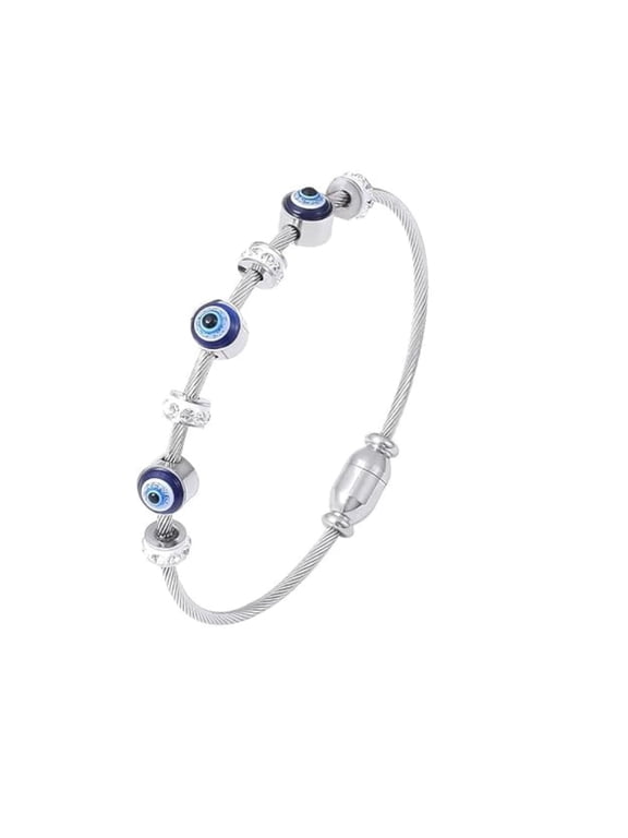 Women and Girls Evil Eye Bracelet|Anti Tarnish Bracelet|Stylish Magnet Bracelet Kada|Aesthetic Jewellery , Accessories Anti Tarnish Jewellery, Stainless Steel Bracelet Gifts