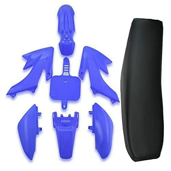 CLEO Plastics Kit with Black Seat for CRF50 XR50, Chinese 50cc Dirt Pit Bike,Fenders Fairings Replacement Plastic with Seat(blue)