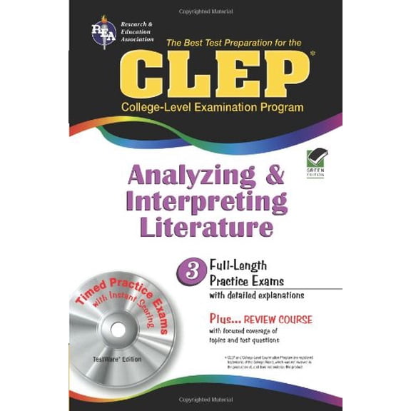 Pre-Owned CLEP Analyzing & Interpreting Literature: The Best Test Prep for the CLEP Analyzing and Interpreting Literature Exam with Rea's Testware [With CDROM] (CLEP Subject Exams) Paperback
