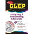 thumbnail image 1 of Pre-Owned CLEP Analyzing & Interpreting Literature: The Best Test Prep for the CLEP Analyzing and Interpreting Literature Exam with Rea's Testware [With CDROM] (Paperback) 0878913432 9780878913435, 1 of 1