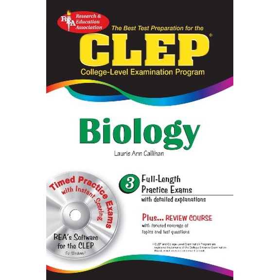 Pre-Owned CLEP Biology (Rea) - The Best Test Prep for the CLEP Exam: With Rea's Testware [With CDROM] (Paperback) 0738600490 9780738600499