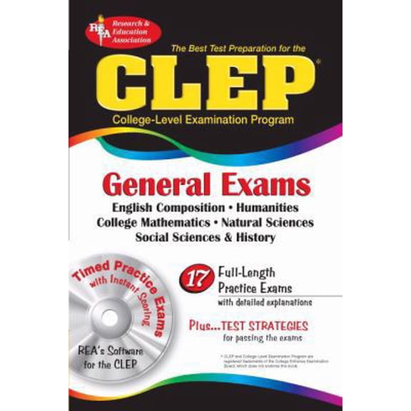 Pre-Owned CLEP General Exams w/ CD-ROM (CLEP Test Preparation) (Paperback) 0878912754 9780878912759