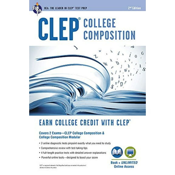Pre-Owned CLEP Test Preparation: CLEP® College Composition 2nd Ed., Book + Online (Edition 2) (Paperback)