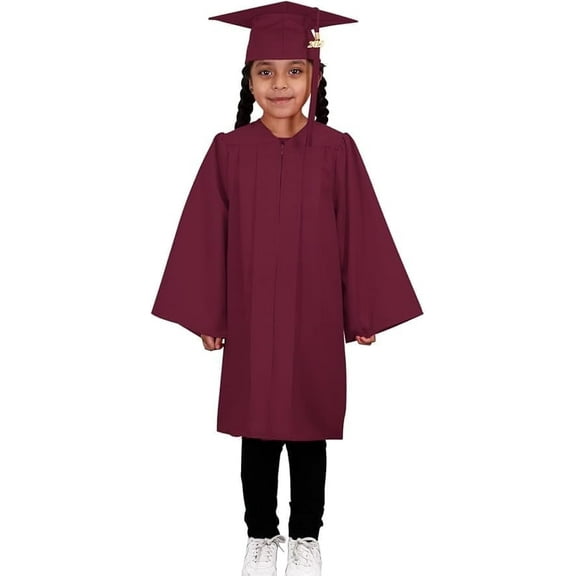 CLERKMANS Child Preschool & Kindergarten Graduation Gown, Cap & Tassel Package