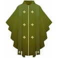 thumbnail image 1 of CLERKMANS Embroidered Gold Crosses One Size Fits All Church Priest Chasuble Robe Vestment, 1 of 1