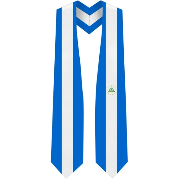 CLERKMANS Flag Graduation Stole - Length & Width Fits All Body Types - Study Abroad International Stole