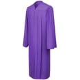 thumbnail image 1 of CLERKMANS Unisex Adult Matte Graduation Gown & Robe, Purple, 1 PCS, 1 of 6