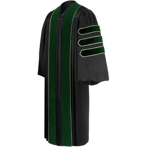 CLERKMANS Unisex Medicine Doctoral Graduation Gown – Doctorate PhD Robe