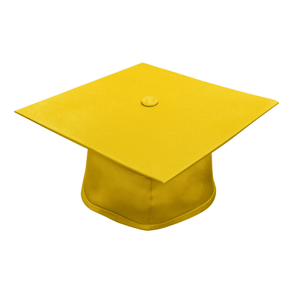 CLERKMANS Unisex Teenager Adult Graduation Cap, 100% Polyester, 1 PCS (Matte Gold)