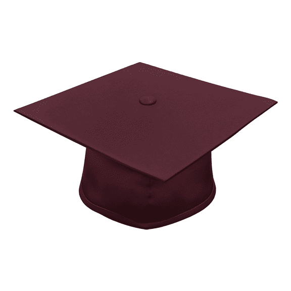 CLERKMANS Unisex Teenager Adult Graduation Cap, 100% Polyester, 1 PCS (Matte Maroon)